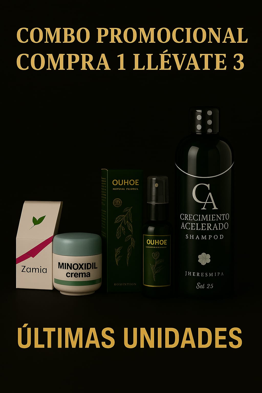 🔥 COMBO CRECIMEINTO CABELLO(X3) [ ÚLTIMAS UNIDADES]🔥